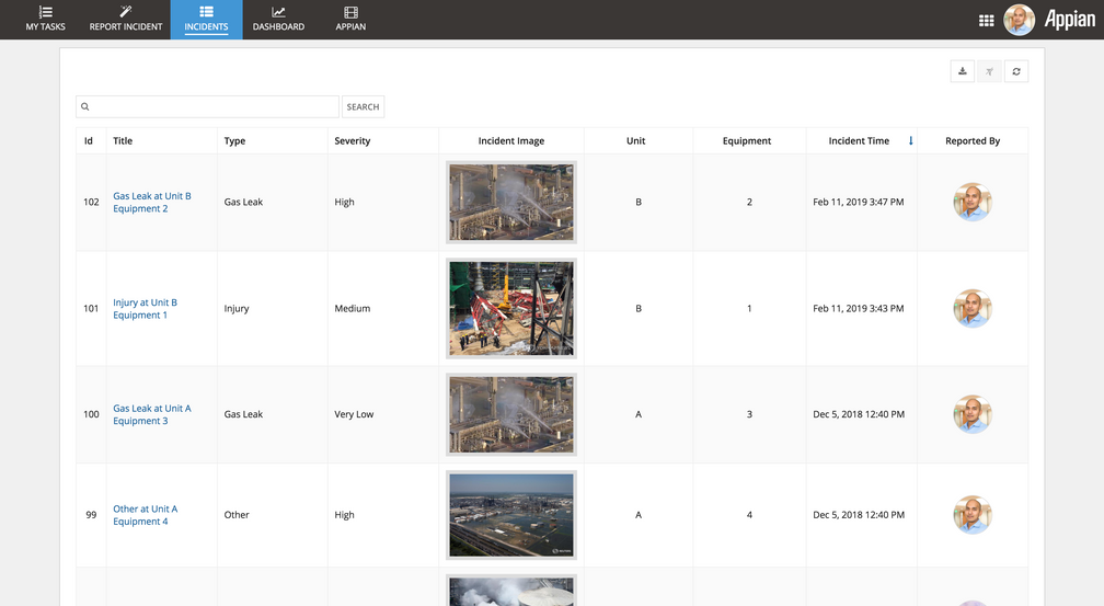 energy incident management appian incident tracker